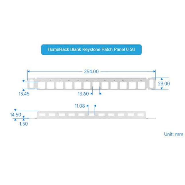 WAVESHARE For HomeRack 10 inch Cabinet Accessories, 0.5U 12-Port Blank Patch Panel, 1U 10-Port Universal Patch Panel, 1U Brush Cable Management Panel, 1U SBC Shelf, 1U Universal Large Shelf with Support Brackets, 1U Blank Panel, 50 PCS/Pack M4x6mm Screws