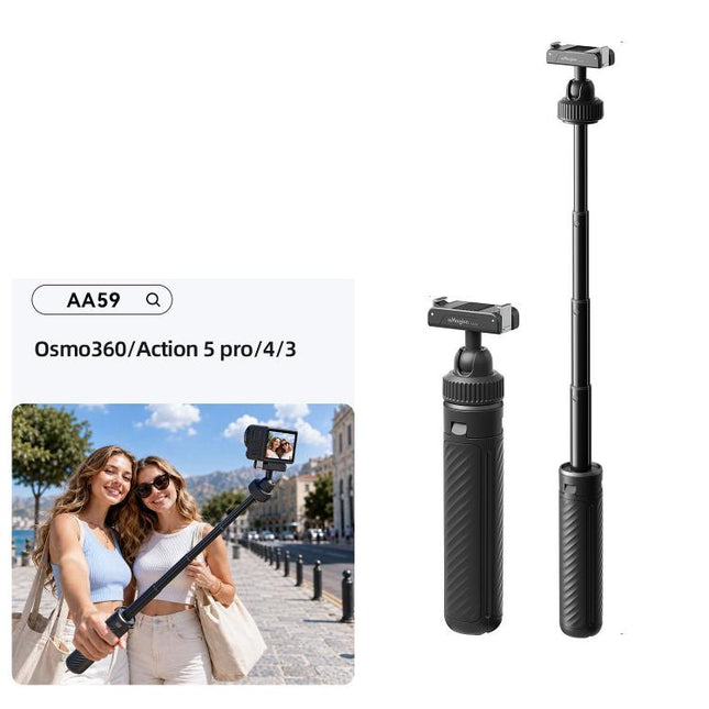 aMagisn Quick-Release Tripod Selfie Stick with 360-degree Ball Head 17-41cm, For DJI Osmo 360 / Action 5 Pro / 4 / 3, For DJI Osmo360 II / Action 6 / Nano, Universal 1/4-inch Thread