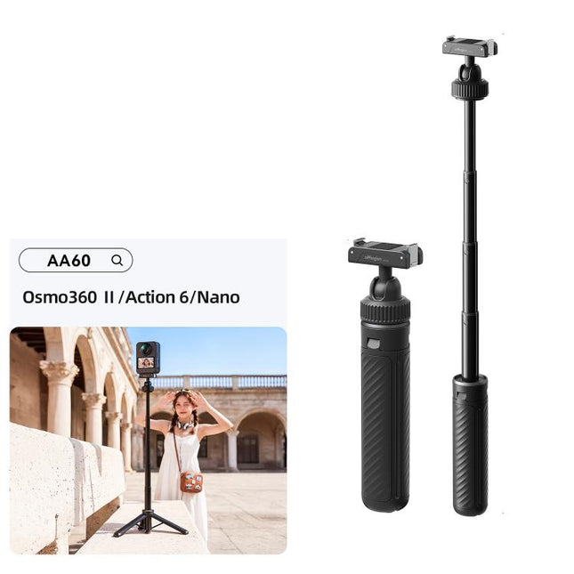 aMagisn Quick-Release Tripod Selfie Stick with 360-degree Ball Head 17-41cm, For DJI Osmo 360 / Action 5 Pro / 4 / 3, For DJI Osmo360 II / Action 6 / Nano, Universal 1/4-inch Thread