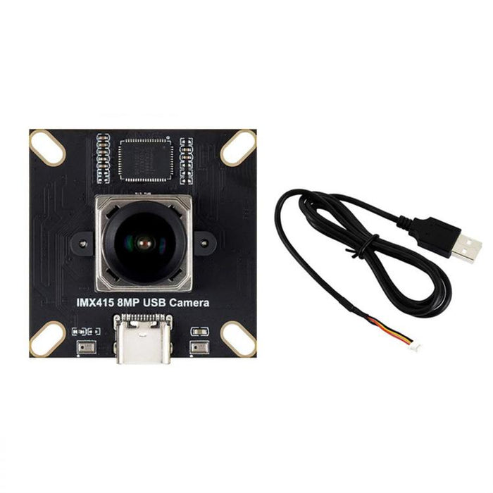 WAVESHARE 8MP USB Camera Module Type B, IMX415 Sensor Chip, USB2.0 Port, Onboard Dual Microphones, 35834
