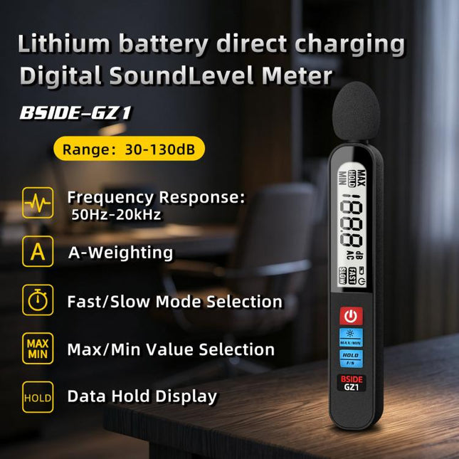 Digital Sound Level Meter 30-130dB Decibel Meter, GZ1
