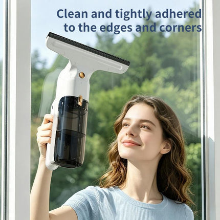 Cordless Electric Window Cleaner With Spray Function, Rechargeable Glass Squeegee Vacuum