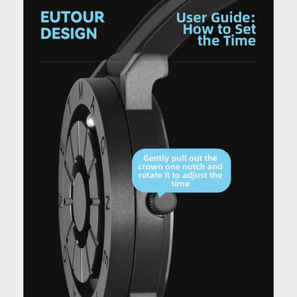 Magnetic Levitation Watch with Floating Hands, Sci-Fi Concept Quartz Wristwatch, EUTOUR E052A-G3A, EUTOUR E052C-G3B, EUTOUR E052A-J2A, EUTOUR E052C-J2J