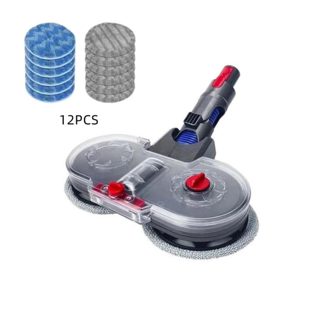 Electric Mop Attachment Wet Dry Vacuum Head with 12pcs Microfiber Pad, For Dyson V7/V8/V10/V11/V15, For Dyson V10 Slim/V12