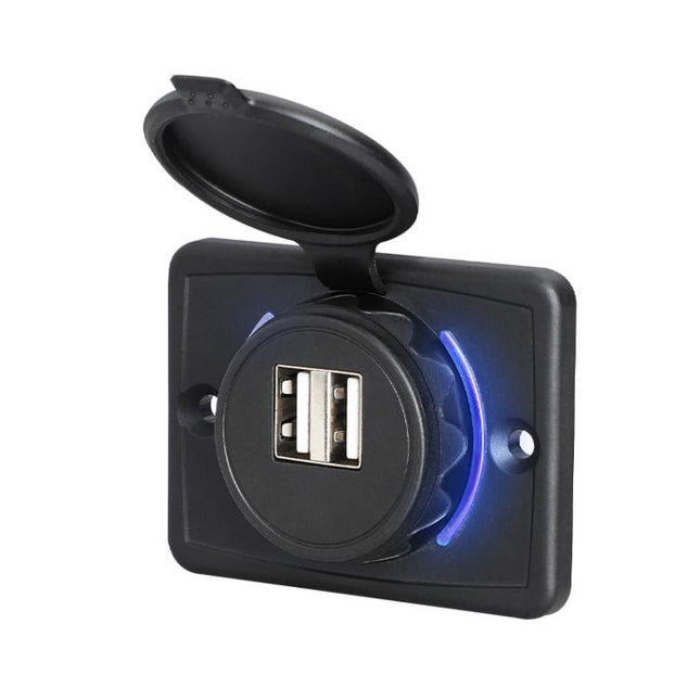 Universal Car Charger 12V-24V Fast Charging USB Adapter For Truck Bus Boat, Square 3.1A Red, Square 3.1A Blue, Square 3.1A Green, Square PD+QC Red, Square PD+QC Blue, Square PD+QC Green