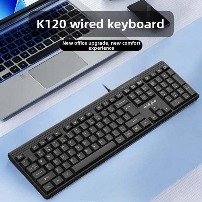 Lenovo Wired Keyboard Full Size USB Office Computer Desktop Numeric Keypad