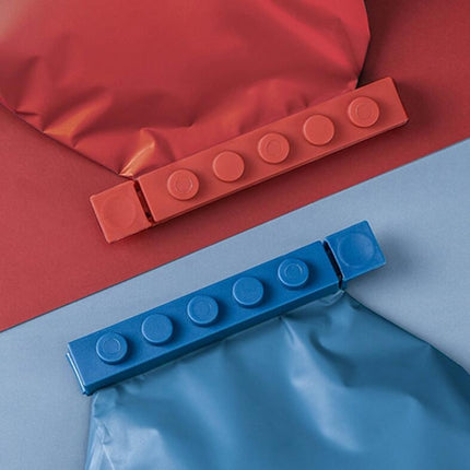 4 PCS/Set Building Block Food Seal Clip Seal Kitchen Fresh Clip Snack Plastic Bag Clip Stick, Seal Clip