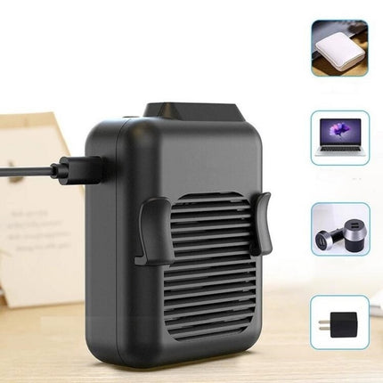 Mini Hanging Waist Fan USB Charging Leafless Portable Handheld Fan, 6000mAh