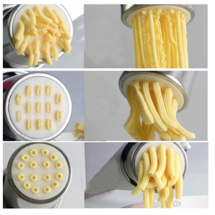 Household Stainless Steel Pasta Machine Small Manual Pasta Machine Multi-function Noodle Machine, Noodle Machine + 7 PCS Mould