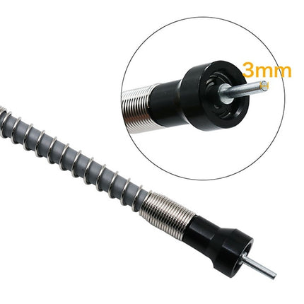 Electric Screwdriver Multifunctional Flexible Shaft Torque Electric Drill Connecting Rod Flexible Shaft With Chuck, 3.2mm Shaft Black Plastic Handle, 3.2mm Shaft Metal Silver Aluminum Handle, 3.2mm Shaft Metal Yellow Aluminum Handle