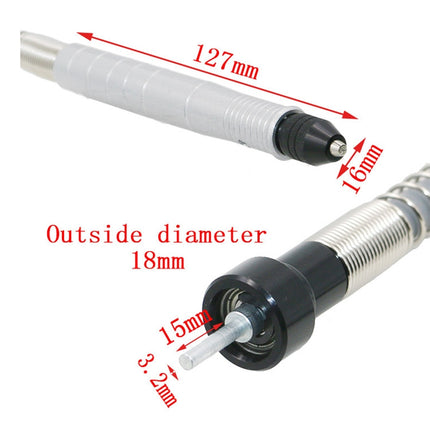 Electric Screwdriver Multifunctional Flexible Shaft Torque Electric Drill Connecting Rod Flexible Shaft With Chuck, 3.2mm Shaft Black Plastic Handle, 3.2mm Shaft Metal Silver Aluminum Handle, 3.2mm Shaft Metal Yellow Aluminum Handle