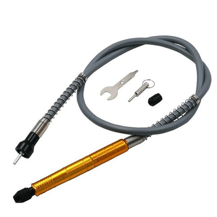 Electric Screwdriver Multifunctional Flexible Shaft Torque Electric Drill Connecting Rod Flexible Shaft With Chuck, 3.2mm Shaft Black Plastic Handle, 3.2mm Shaft Metal Silver Aluminum Handle, 3.2mm Shaft Metal Yellow Aluminum Handle