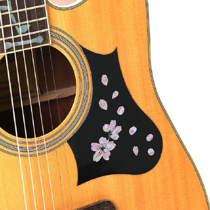2 PCS Guitar Panel Stickers DIY Cherry Blossom Stickers Ukuleles Paste, 2 PCS Guitar Panel Stickers