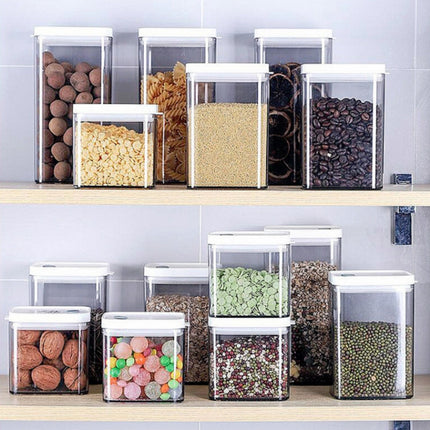 Household Coarse Grain Transparent Sealed Jar Food Grade Storage Jar Dried Fruit Snack Storage Jar with Lid, 700ml, 1100ml, 1500ml