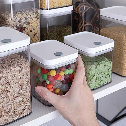 Household Coarse Grain Transparent Sealed Jar Food Grade Storage Jar Dried Fruit Snack Storage Jar with Lid, 700ml, 1100ml, 1500ml