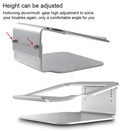 Height Adjustable Aluminum Alloy Laptop Cooling Stand 360 Rotation Ergonomic 10-17 inch Notebook Holder for MacBook Air Pro, 360 Rotation