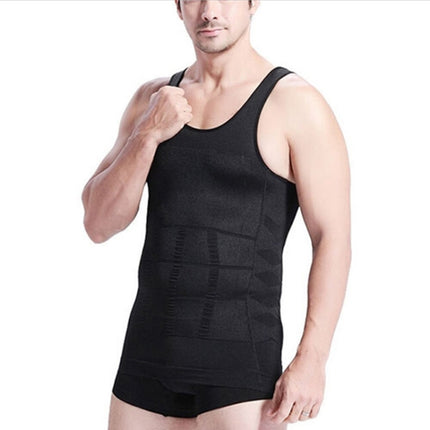 3PCS Men Slimming Body Shaper Vest Underwear, XL, XXL, S, L, M