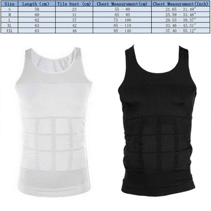 3PCS Men Slimming Body Shaper Vest Underwear, XL, XXL, S, L, M