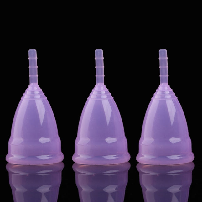 3PCS Reusable Soft Cup Medical Grade Silicone Menstrual Cup, Large, Small