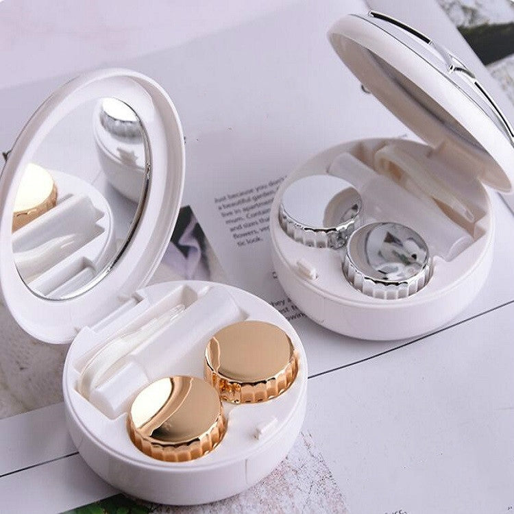 Portable Beauty Lens Care Double Box Contact Lens Case