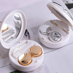 Portable Beauty Lens Care Double Box Contact Lens Case