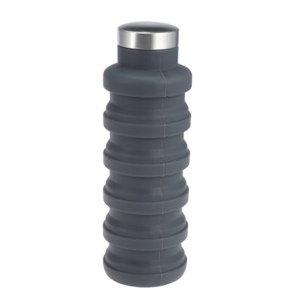 Portable Silicone Water Bottle Retractable Folding Coffee Bottle Outdoor Travel Drinking Sport Drink Kettle,Capacity:500ml, Gray, Orange, Blue, Purple