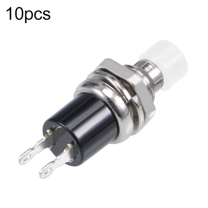 10 PCS 7mm Thread Multicolor 2 Pins Momentary Push Button Switch