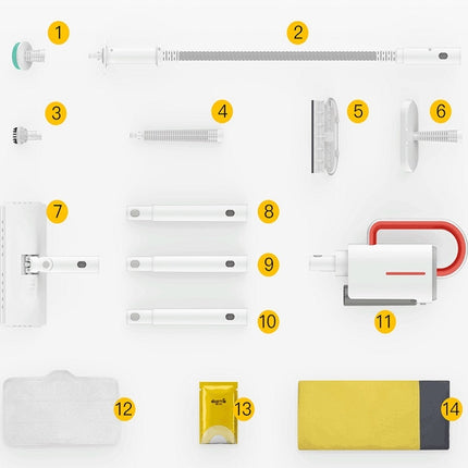 Delma DEM-ZQ610 Household High Temperature Handheld Electric Steam Mop, CN Plug Recommended Version