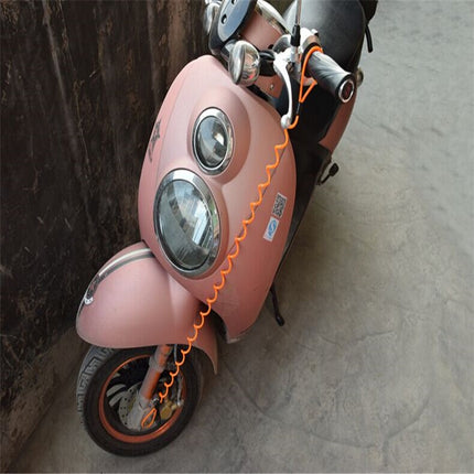 Alarm Disc Lock Security Anti Thief Motorbike Wheel Disc Brake Spring Cable