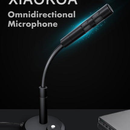 USB Condenser Microphone with Cable for Computer PC Desktop Laptop Notebook Cable Recording Gaming Podcasting, Black