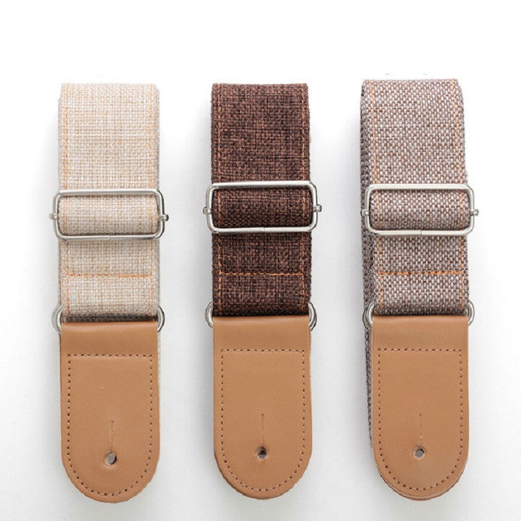 Cotton Linen Guitar Studs Strap Diagonal Shoulder Strap Musical Instrument Accessories