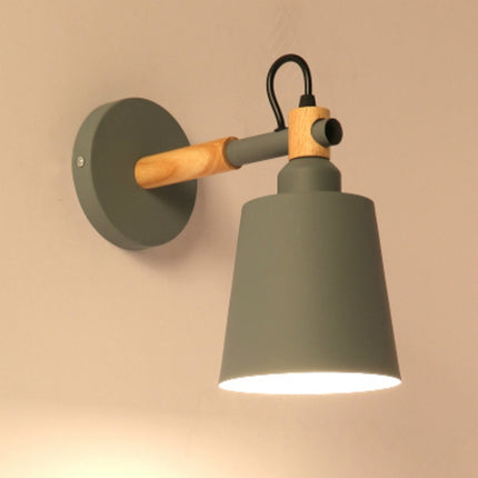 Staircase Aisle Bedside Bedroom Wall Lamp Creative Simple Background Restaurant Oblique Barrel Light, AC 220V, White, Black, Green, Pink, Blue