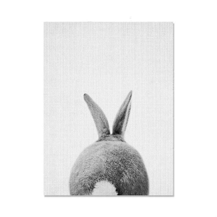 Rabbit Before and After the Computer Printing Decorative Painting Frameless Core