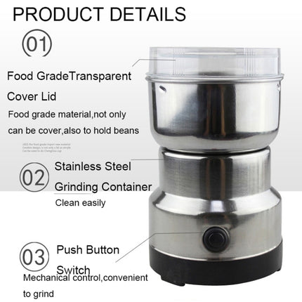 Multi-functional EU Plug Coffee Grinder Stainless Electric Herbs/Spices/Nuts/Grains/Coffee Bean Grinding