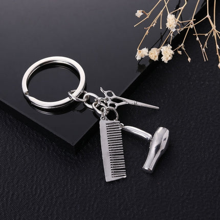 Metal Creative Fine Pendant Car Key Ring Auto Accessories, Comb Shape(Silver)
