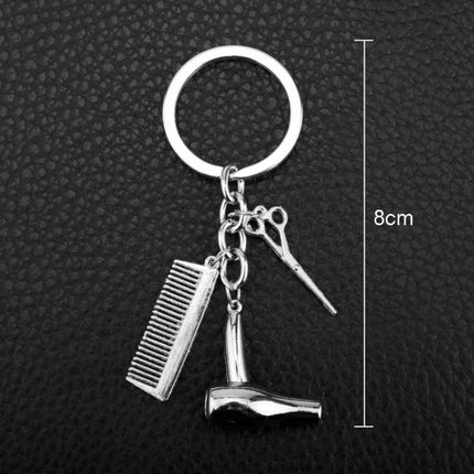 Metal Creative Fine Pendant Car Key Ring Auto Accessories, Comb Shape(Silver)