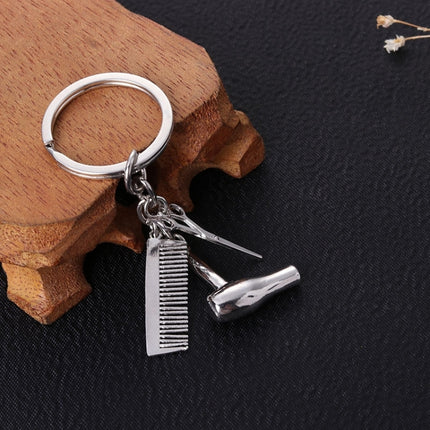Metal Creative Fine Pendant Car Key Ring Auto Accessories, Comb Shape(Silver)