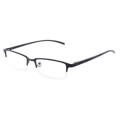 Anti Blu-ray Business Eye Glasses for Men Metal Frame Plain Glass Spectacles