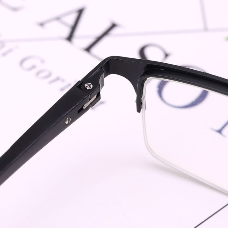 Anti Blu-ray Business Eye Glasses for Men Metal Frame Plain Glass Spectacles