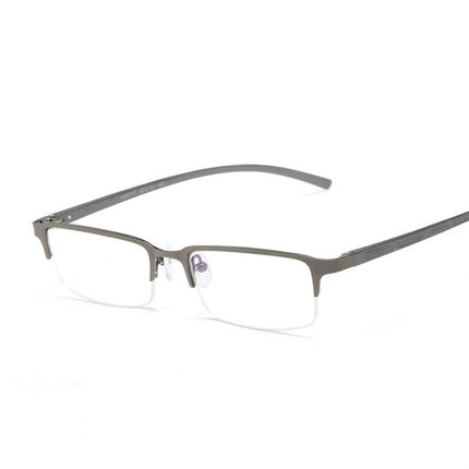 Anti Blu-ray Business Eye Glasses for Men Metal Frame Plain Glass Spectacles