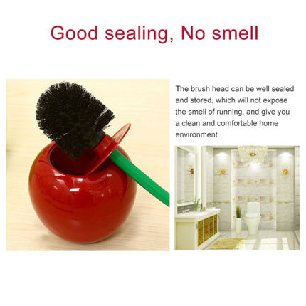 Cherry Shaped Toilet Brush Bathroom Creative Lovely Lavatory Brush Toilet Cleaning Kit, Red, Green