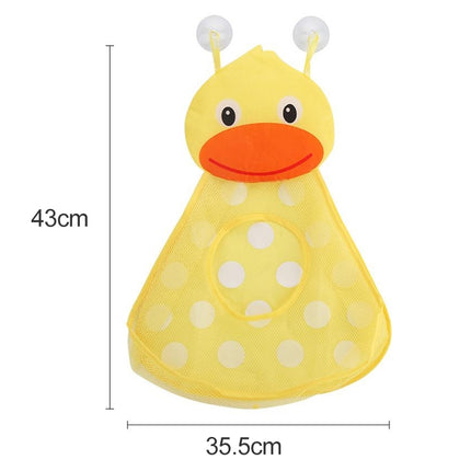 Baby Shower Bath Toys Storage Mesh Bag with Strong Suction Cups, Yellow, Green
