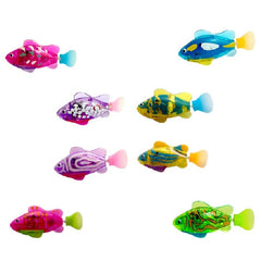 8 in 1 Simulation Electric Fish Babies Shower Toy with Swimming & Lighting Function, Simulation Electric Fish