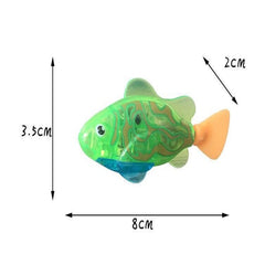 8 in 1 Simulation Electric Fish Babies Shower Toy with Swimming & Lighting Function, Simulation Electric Fish