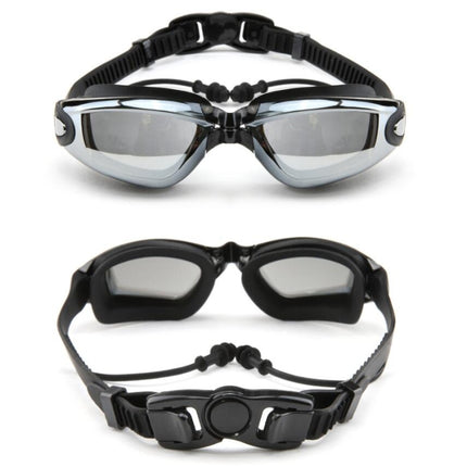 3 in 1 HD Waterproof and Anti-fog Large Frame Siamese Earplugs Swimming Goggles + Swimming Cap + Nose Clip Set for Men and Women, 3 in 1 Swimming Set(Black), 3 in 1 Swimming Set(Blue), 3 in 1 Swimming Set(Pink), 3 in 1 Swimming Set(Silver)