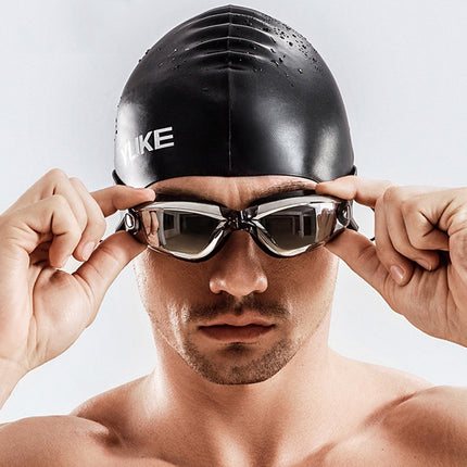 3 in 1 HD Waterproof and Anti-fog Large Frame Siamese Earplugs Swimming Goggles + Swimming Cap + Nose Clip Set for Men and Women, 3 in 1 Swimming Set(Black), 3 in 1 Swimming Set(Blue), 3 in 1 Swimming Set(Pink), 3 in 1 Swimming Set(Silver)