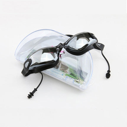 3 in 1 HD Waterproof and Anti-fog Large Frame Siamese Earplugs Swimming Goggles + Swimming Cap + Nose Clip Set for Men and Women, 3 in 1 Swimming Set(Black), 3 in 1 Swimming Set(Blue), 3 in 1 Swimming Set(Pink), 3 in 1 Swimming Set(Silver)