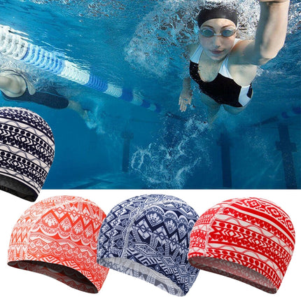 Comfortable Cloth Swimming Cap for Men and Women, Cloth Swimming Cap(Red Strip-12), Cloth Swimming Cap(Blue Strip-11), Cloth Swimming Cap(Red-21), Cloth Swimming Cap(Blue-22)
