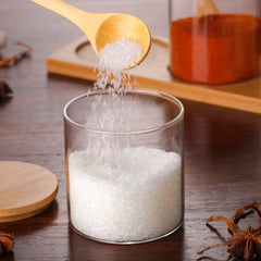 Creative Borosilicate Transparent Seasoning Jar Kitchen Supplies, Spoon, Single Glass Jar, One Sets