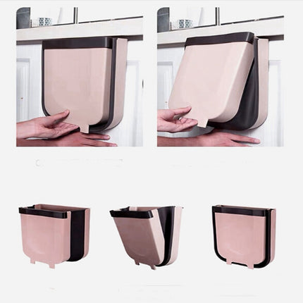 Foldable Hanging Kitchen Trash Can, 23x6x29cm